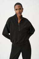 Joseph Ribkoff Sweatshirt With High Collar and Front Zipper Style 261610