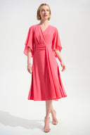 Joseph Ribkoff Fit & Flare Dress With Chiffon Draped Sash Style 261710