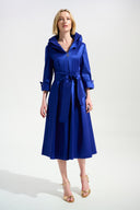 Joseph Ribkoff Fit And Flare Dress With Lapel Collar Style 261719