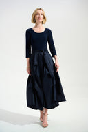 Joseph Ribkoff Taffeta Fit & Flare Dress With Silky Knit Bodice Style 261720