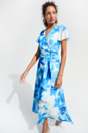 Joseph Ribkoff Wrap Dress With Ruffle Detail Style 261739