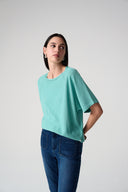 Joseph Ribkoff Sequins Yarn Short Sleeve Sweater Style 261917