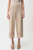 Joseph Ribkoff Culotte Pants With Open Stitch Border Style 261975