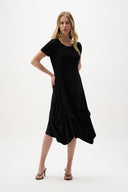 Joseph Ribkoff Trapeze Dress With Boat Neck Style 262032.