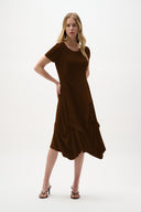 Joseph Ribkoff Trapeze Dress With Boat Neck Style 262032