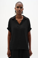 Joseph Ribkoff Boxy Top With Shirred Sleeves Style 262078
