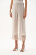Joseph Ribkoff Culotte Pants With Guipure Lace Hem Style 262095