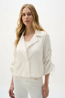 Joseph Ribkoff Boxy Blazer With Shirred Sleeves Style 262143