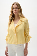 Joseph Ribkoff Boxy Blazer With Shirred Sleeves Style 262143