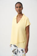 Joseph Ribkoff High-Low Layered Top With Shirt Collar Style 262148
