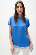 Joseph Ribkoff Satin And Silky Knit Straight Top Style 262189