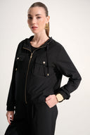 Joseph Ribkoff Hooded Boxy Utility Jacket Style 262621