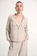 Joseph Ribkoff Hooded Boxy Utility Jacket Style 262621