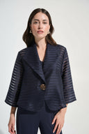 Joseph Ribkoff Shadow Stripe Swing Jacket With Lapel Style 262707