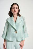 Joseph Ribkoff Novelty Shadow Stripe Swing Jacket With Lapel Style 262707