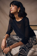 Joseph Ribkoff Acrylic Blend Open Stitch Sweater Style 262976