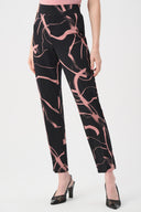 Joseph Ribkoff Silky Knit Abstract Print Straight Pull-On Pant Style 263119.