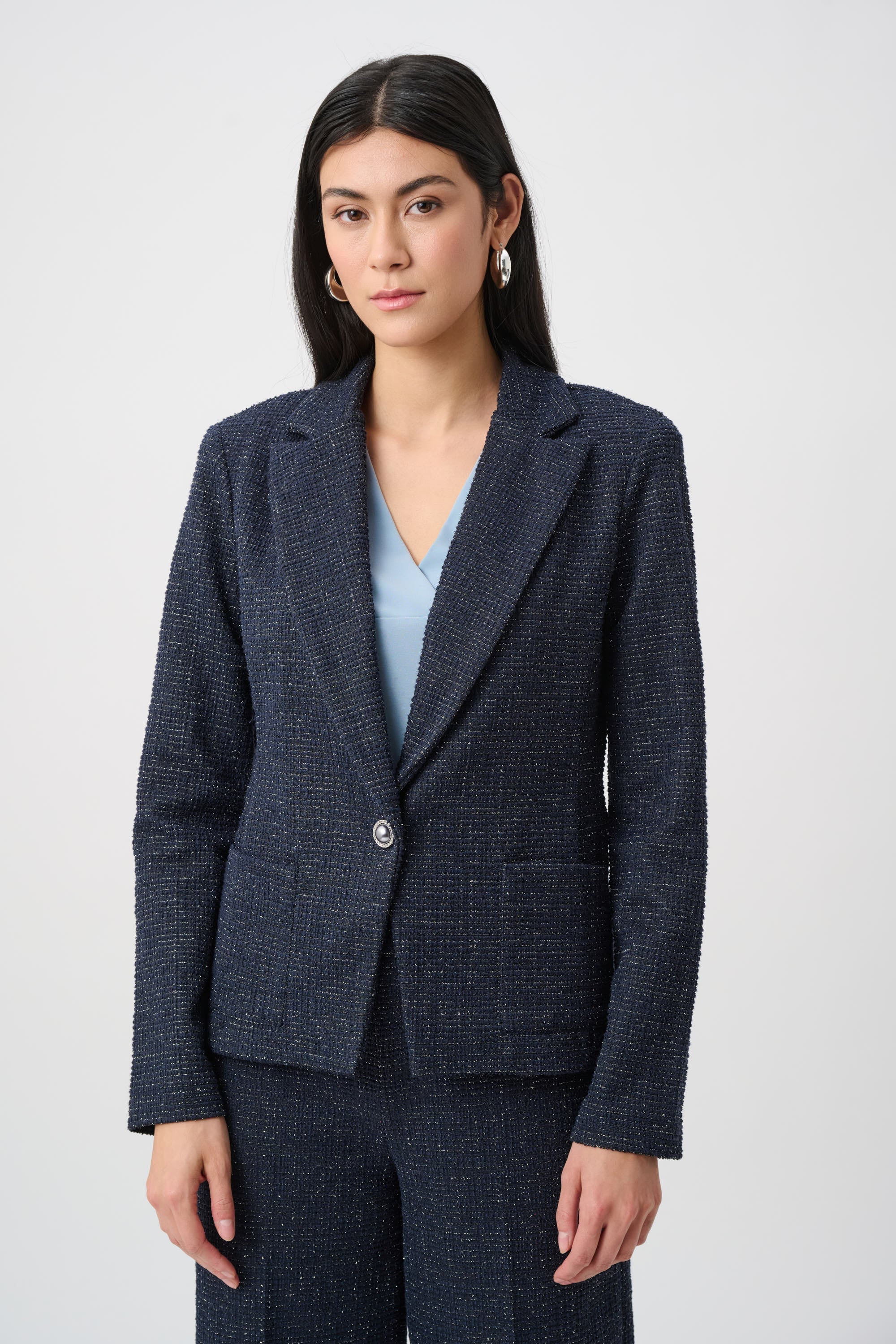 Joseph Ribkoff Lurex Boucle Fitted Blazer Style 263214 – Luxetire