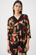 Joseph Ribkoff Silky Knit Abstract Print Boxy Tunic Style 263224.