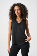 Joseph Ribkoff Satin Sleeveless V-Neck Top Style 263235