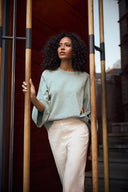 Joseph Ribkoff Brushed Knit Tulip Sleeve Sweater Style 263935