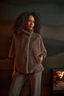 Joseph Ribkoff Faux Fur Cape-Style Jacket Style 263917