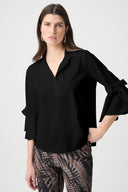 Joseph Ribkoff Bow Detail Trapeze Poplin Tunic Style 264100