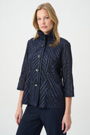 Joseph Ribkoff Tone-on-Tone Soutache Jacket Style 264710