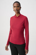 Joseph Ribkoff Rhinestone Mesh Long-Sleeve Top Style 264916