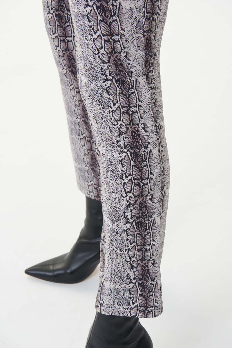 Joseph Ribkoff Beige/Black Snake Print Pants Style 223172 – Luxetire