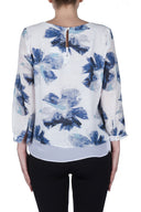 Joseph Ribkoff Blue/White/Turquoise Top Style 172604