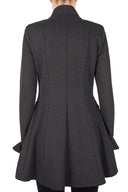Joseph Ribkoff Charcoal Grey/Ruby Coat Style 173308
