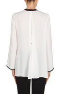 Joseph Ribkoff Off-White/Black Blouse Style 174276