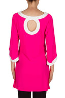 Joseph Ribkoff Neon Pink/Vanilla Tunic Style 181058
