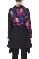Joseph Ribkoff Black/Multi Coat Style 183547