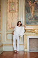 Frank Lyman Chiffon Overlay & Embellished Trim Blouse Style 185420
