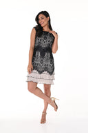 Frank Lyman Black/Nude Woven Dress Style 189328