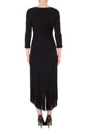 Joseph Ribkoff Black Dress With Fringes Style 191008