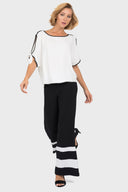 Joseph Ribkoff Black/Vanilla Pants Style 191116