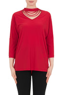 Joseph Ribkoff Lipstick Lipstick Red Top Style 191140
