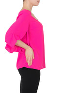 Joseph Ribkoff Neon Pink Top Style 191272