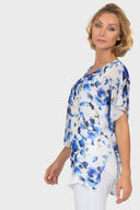 Joseph Ribkoff White/Blue Top Style 191620