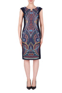 Joseph Ribkoff Midnight Blue/Multi Dress Style 191741