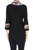 Joseph Ribkoff Black/Beige Tunic  Style 191787