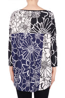 Joseph Ribkoff Blue/Black/White Top Style Style 191792