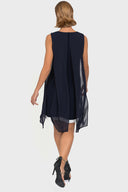 Joseph Ribkoff Midnight Blue/Vanilla Dress Style 192200