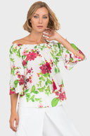 Jospeh Ribkoff White/Multi Top Style 192630