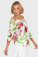 Jospeh Ribkoff White/Multi Top Style 192630