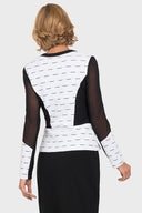 Joseph Ribkoff White/Black Jacket Style 192884
