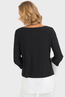 Joseph Ribkoff Black/Vanilla Tunic Style 193274